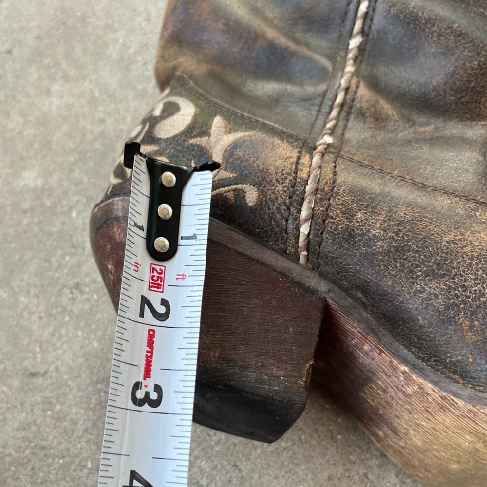 DURANGO CRUSH Women's 8M Embroidered Cowboy Boots 12" Brown Western RD3203 - Picture 9 of 11